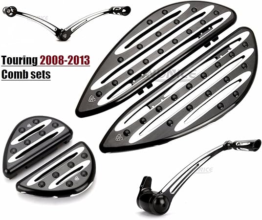 Amazon Fr 2008 2013 Roadking Flhr Marche Pieds Marchepieds Passagers Harley Leviers De Changement De Vitesse Pour Harley Electra Glide Ultra Marche Pieds Noirs