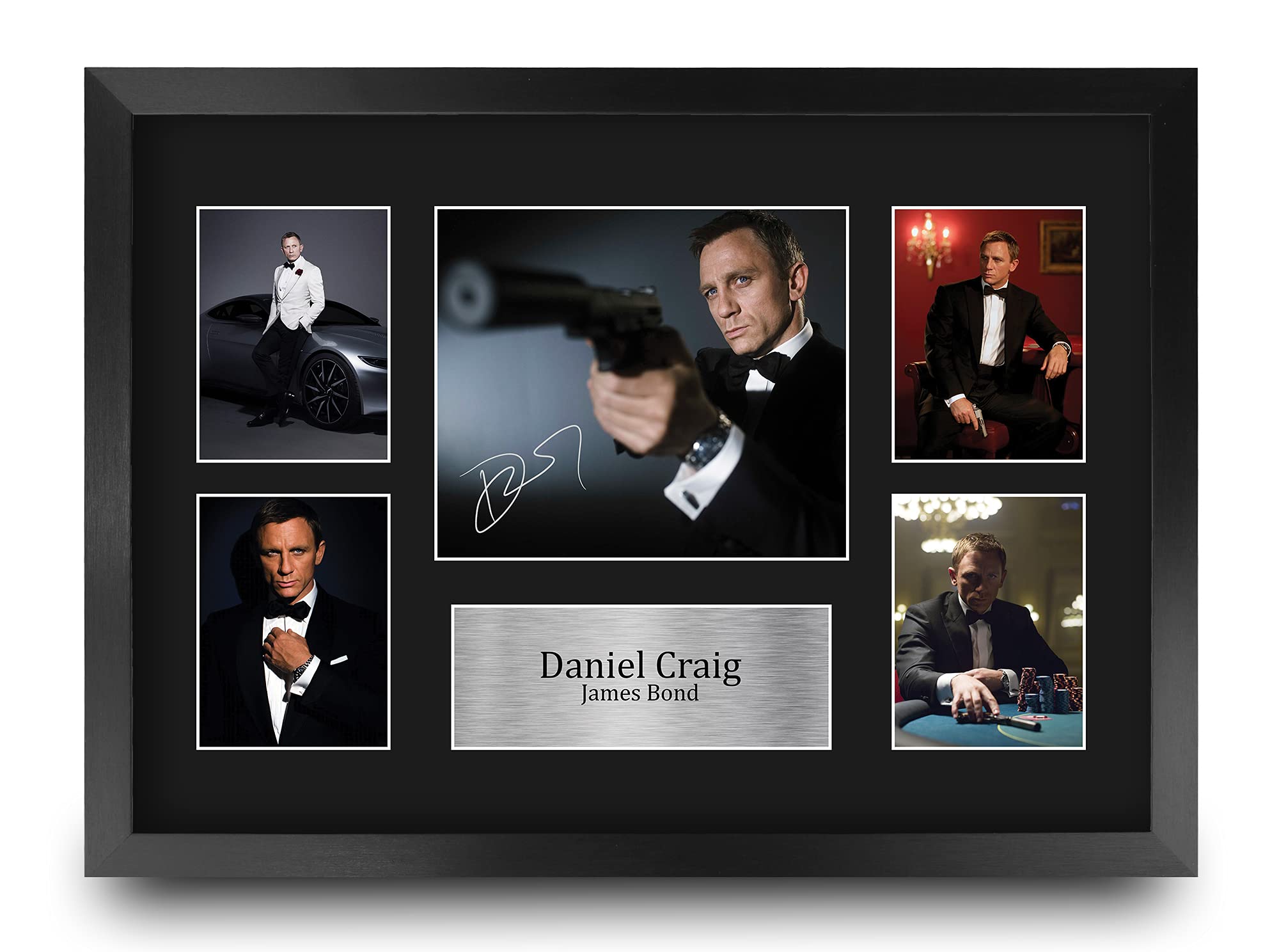 HWC Trading FR A3 Daniel Craig James Bond Gifts Printed Signed Autograph Picture for Movie Memorabilia Fans - A3 Framed