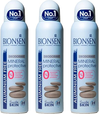 Bionsen Mineral Protective Deodorant 150ml 3 Pack Aluminum Free Paraben Free