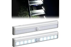 Nilight RV Step Lights 2PCS Motion Sensor Activated LED Bar RV Exterior Lights Battery Operated Wireless Magnetic Stick Strip Lighting for Motorhome Travel Trailers Camper Under Cabinet Step Tent