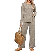WIHOLL Womens Two Piece Outfits Lounge Sets Cozy Sweater Loungewear with Pockets 2026