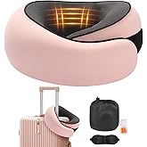 Vietora Eud Travel Neck Pillow, Memory Foam Neck Support for Airplane, Car & Office, Breathable Portable Design with Eye Mask, Earplug Holder & Carry Bag, Gift for Women