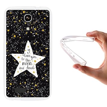 WoowCase Zopo Speed 7 ZP951 Hülle, Handyhülle Silikon für [ Zopo Speed 7 ZP951 ] Star Satz - I Love You to The Moon and Back 