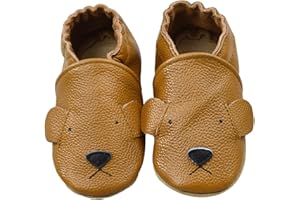 iEvolve Baby Leather Shoes Soft First Walker Shoes Crib Shoes Moccasins for Toddlers