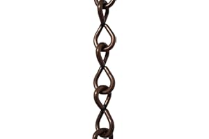 RCH Hardware CH-S50-16-AC-3 Steel Basket Chain, Antique Copper (3 Feet)