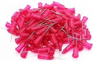 INFINITEADHERE Industrial Dispensing Needles with Luer Lock 25 Ga x 1/2 Inch, Blunt Tip, Screw Interface,Pack of 100