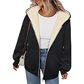 Trendy Queen Zip Up Hoodies for Women Fleece Lined Jackets Winter Coats Long Sleeve Sweatshirts Pullover Fall Clothes