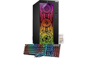 AXOII RGB Lights Gaming PC, Intel Core i7 Processor Upto 4.0GHz, AMD Radeon RX 550 4GB, 32GB RAM, 1TB SSD, Wi-Fi, Bluetooth -