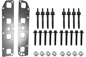 IBESTWOLF Exhaust Manifold Gasket Repair Set with Bolts Studs and Nuts for 2003-2008 Dodge Ram 1500 2500 3500 5.7L for 2005-2008 Chrysler 300 Jeep Grand Cherokee Dodge Magnum