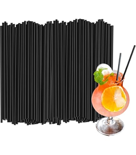 Tomnk 500pcs Straws Disposable 10.3 Inches Plastic Straws Plastic Drinking St... | UK