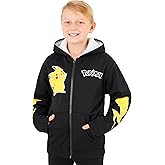 Pokemon Sherpa Fleece Hoodie for Boys, Teens, Ages 7-14, Hooded Zip-Up Sweatshirt, Warm Hoodies, Anime Gifts for Boys