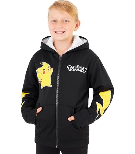 Amazon.com: Pokemon Pikachu Little Boys Sherpa Fleece Hoodie, 5/6