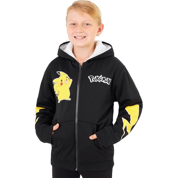 Amazon.com: Pokemon Pikachu Little Boys Sherpa Fleece Hoodie, 5/6