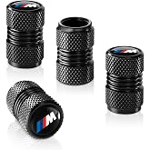 SDSHSM Tire Valve Stem Cap Cover for BMW M Accessories Belt O-Ring Seal Corrosion Resistant Tire Valve Stem Air Cap 4 Pack Black