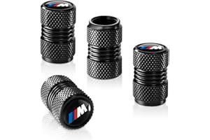 SDSHSM Tire Valve Stem Cap Cover for BMW M Accessories Belt O-Ring Seal Corrosion Resistant Tire Valve Stem Air Cap 4 Pack Black