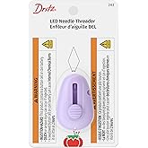 LED Needle Threader for Sewing | Retractable Threader, Bright LED Light, Finger Grips, Designed with Lanyard Hole