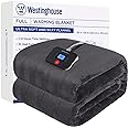 Westinghouse Electric Blanket Full Size, Super Cozy Soft Flannel 80" x 84" Heated Blanket with 10 Fast Heating Levels & 1-12 Auto-Off, Machine Washable, ETL&FCC Certification, Charcoal