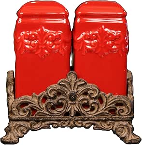 Amazon.com: Drake Design 3548 Salt and Pepper Set, Red, 4 ...