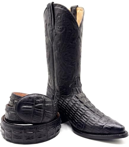 Amazon.com | Alligator Leather Chelsea Motorcycle Biker Boots Men