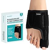 Promifun Toe Splint for Broken Toes - Big Toe Splint for Women & Men - Support Brace for Day & Night Use - Bunion Corrector - 1 Pair