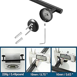 Sayayo Matte Black Hand Towel Holder for