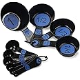 Chef Craft Easy to Read Plastic, Measuring Cup Set, 10 piece set, Blue