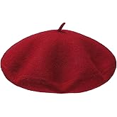 AWAYTR Wool French Beret Hats - Solid Color Artist Beret Hat for Women and Kids