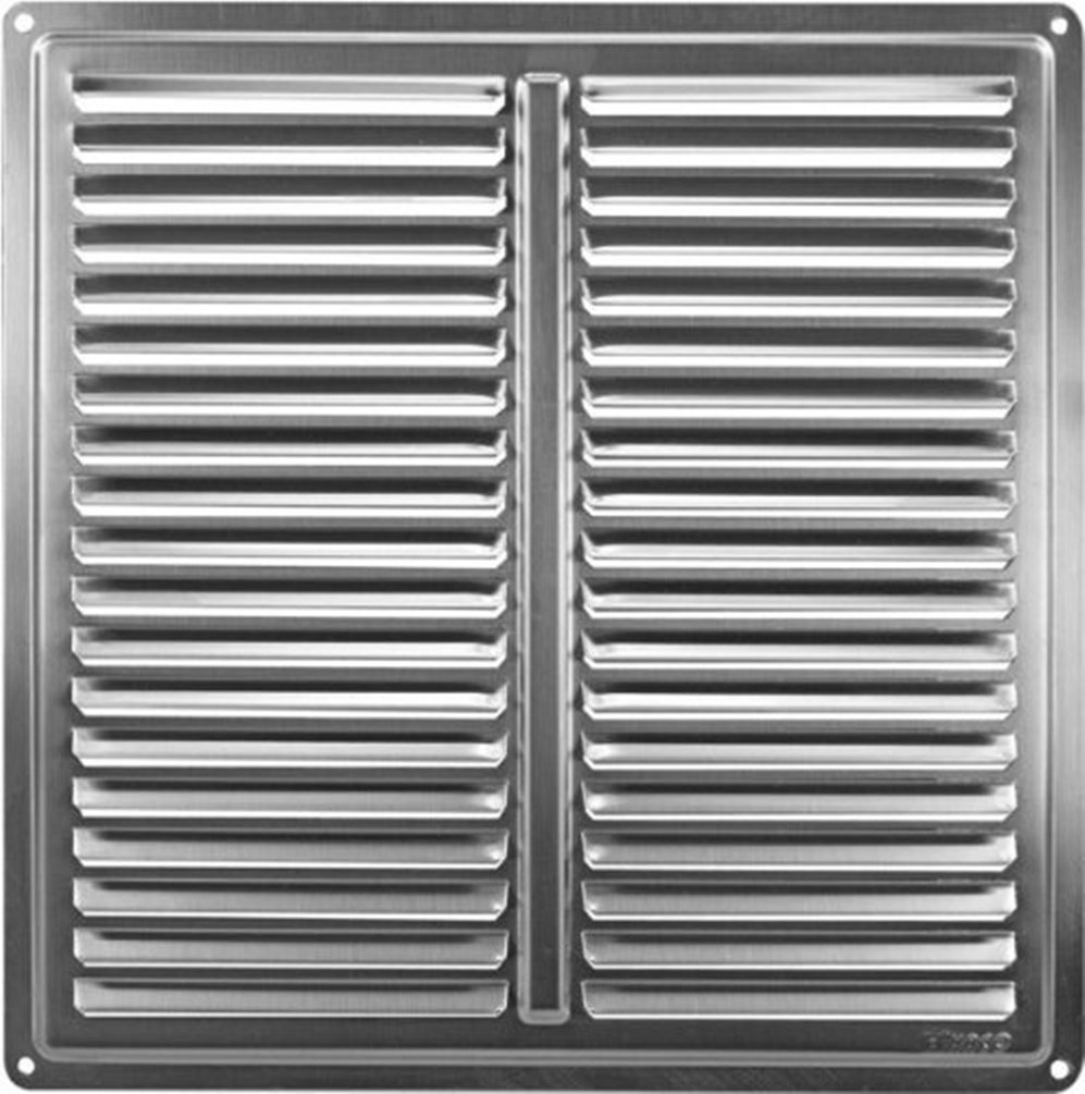 Stainless Steel Ventilation Grille – 255 x 255 mm – Exhaust Air Grille – Slit Grille – La...