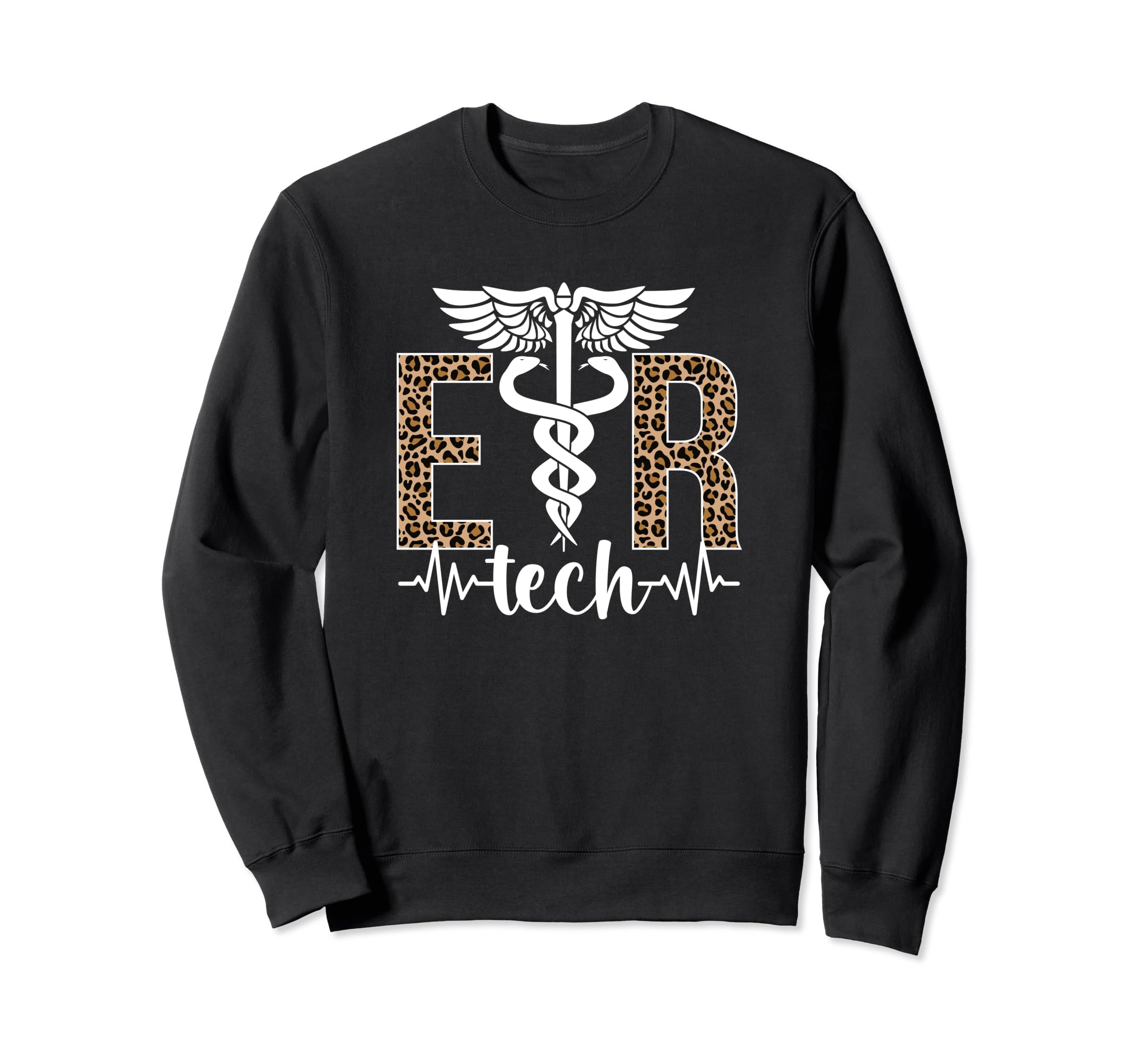 ER Tech Leopard Emergency Room Tech Emergency Technician Sweatshirt for ...
