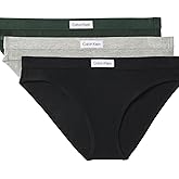 Calvin Klein womens Comfort Logo Cotton Stretch Bikini Panties, 3 Pack