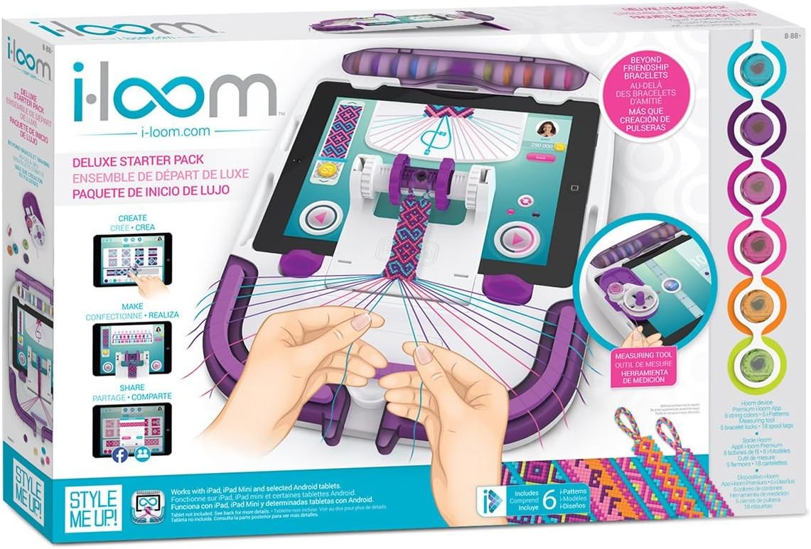 Style Me Up i-Loom Friendship Bracelet Kit, Weaving and Knitting Set for Jewelry (Purple)