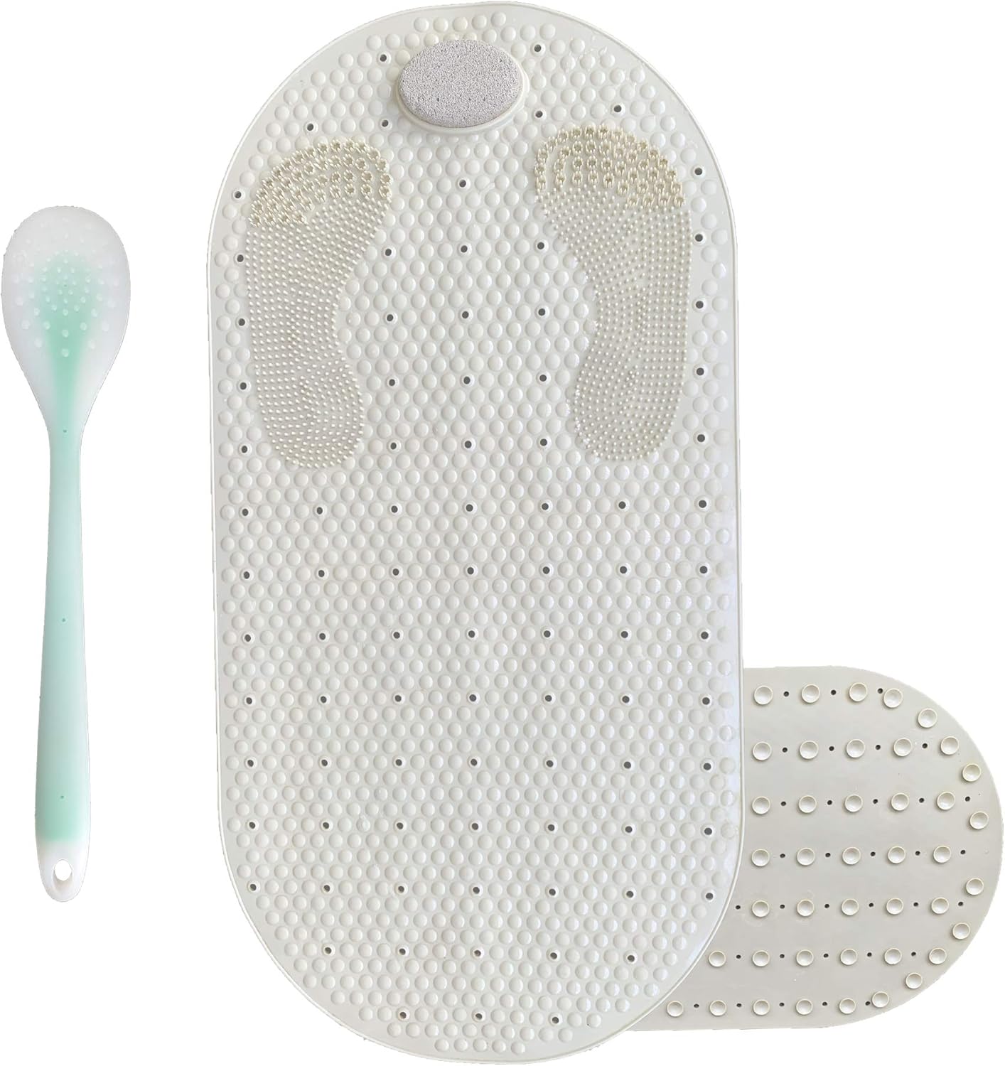 NonSlip Bath and Shower Mat (with Foot Massage Scrubber