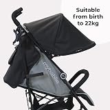 My Babiie MB02 Plus Stroller Birth to 4 Years Black & Grey view 2