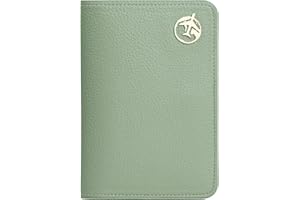 Lychii Passport Holder Cover, PU Leather Travel Wallet Case Organiser for Passport, Business Cards, Credit Cards, Boarding Passes (Green Wallet)