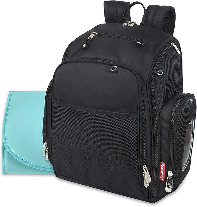 FisherPrice Kaden Diaper Backpack Black Electronics