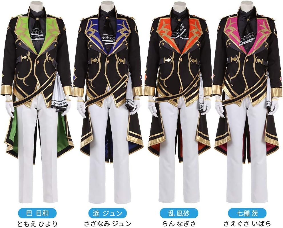 Amazon Ensemble Stars あんさんぶるスターズ Eden The Genesis 巴 日和 ともえ ひより 乱 凪砂 らん なぎさ 七種 茨 さえぐさ いばら 涟 ジュン さざなみ ジュン 学園祭仮装 風 コスプレ衣装 巴 日和 ともえ ひより 女xs