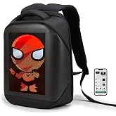 XQCK LED Backpack,16 Inch Programmable Screen Laptop Backpack | App Control,Waterproof led bag, Travel, Cycling,Motorcycle Backpack,Venues support,Hit The Street