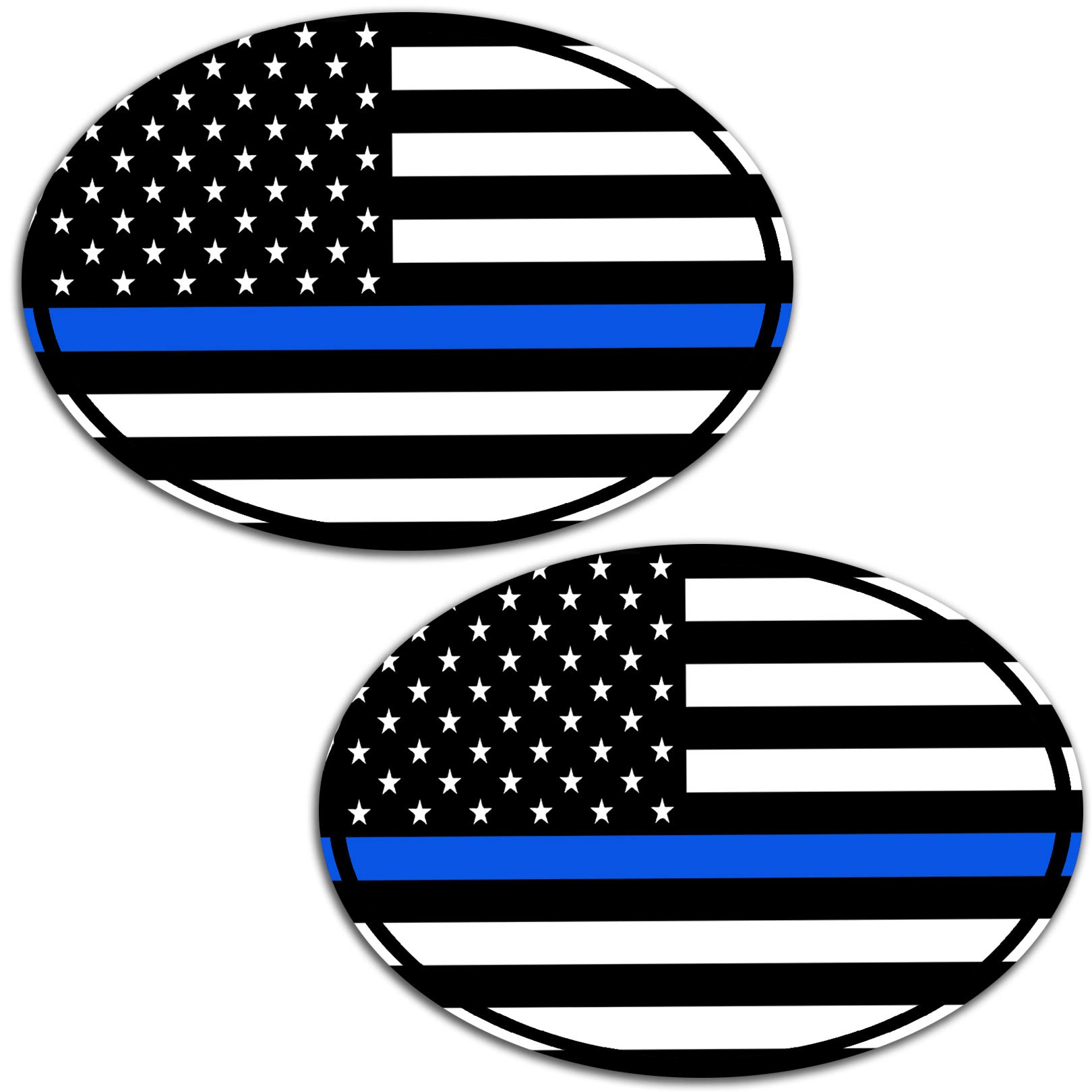 Biomar Labs® 2 x Vinyl Stickers Decals USA National American Thin Blue Line Flag Car Motorcycle Helmet B 228