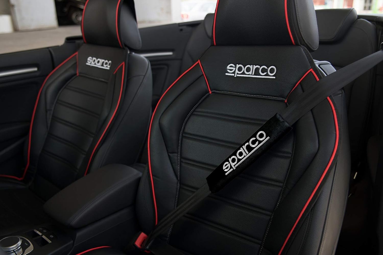 SPARCO SPC1204BK Seat Belt Padding, Black, 2 Units, Nero - Image 4