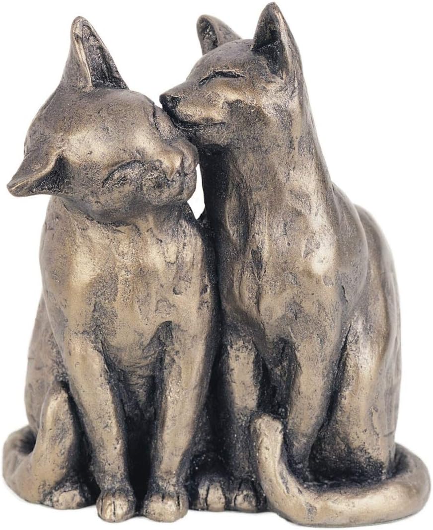 YUM YUM & FRIEND Bronzed Cats Sculpture by Paul Jenkins by Frith Sculpture - Naturally. Cats Sculpture. - Image 3
