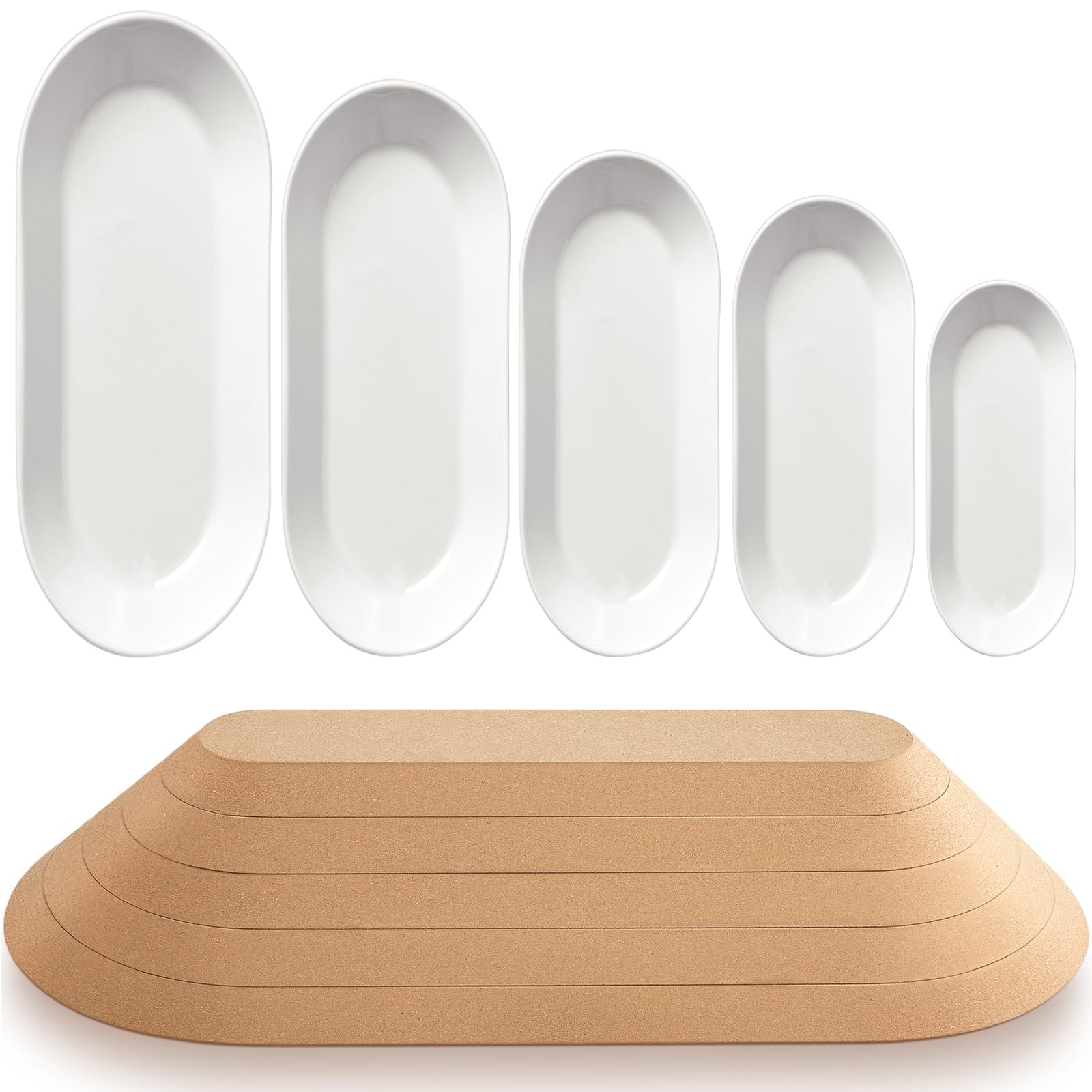 Photo 1 of Sunnychicc 5 Pcs Ceramic Mold for Clay Wooden Pottery Clay Molds for Pottery Ceramic Plate for Slump Tools for Handbuilding Craft(Oval,11.61-16.34")