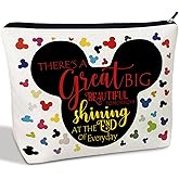 CLHHM Cartoon Mouse Makeup Bag, Fairytale Fans Mouse Family Cosmetic Bag Gift for Women, Teens, Animal Lovers, Sister, Birthday, Graduation, Mother’s Day Gift Idea, Christmas Gifts