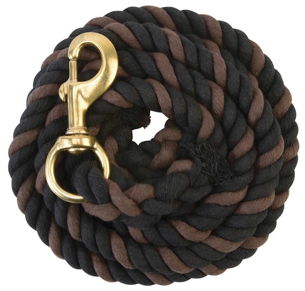 Photo 1 of Weaver Leather Cotton Lead Rope, Black/Chocolate , 5/8 x 10'
