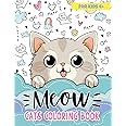 Meow Cats Coloring Book for Kids: 50 Cute Kittens in Funny and Delightful Situations