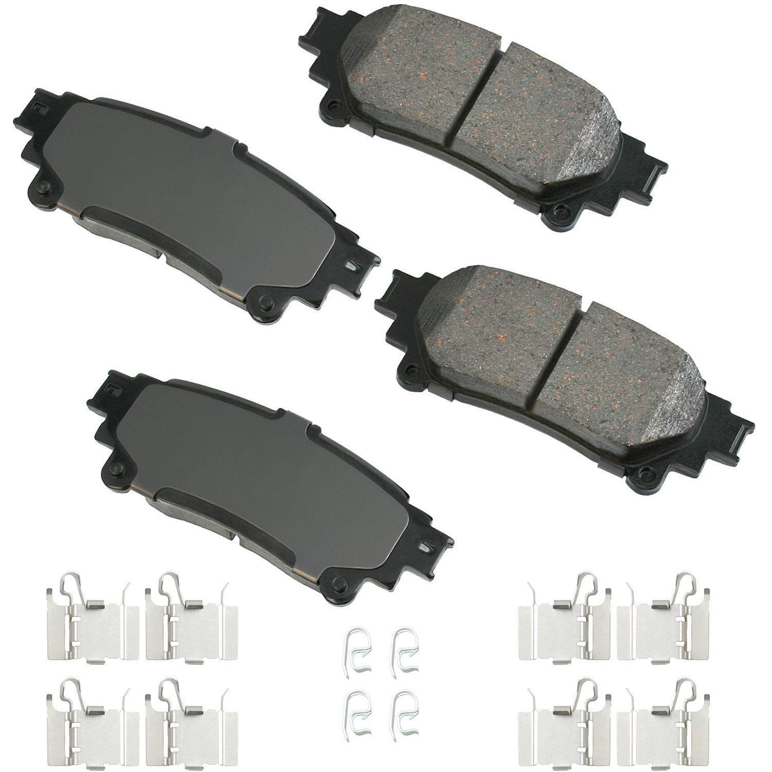 AkebonoACT1391A Ultra-Premium Ceramic Rear Disc Brake Pads, GREY