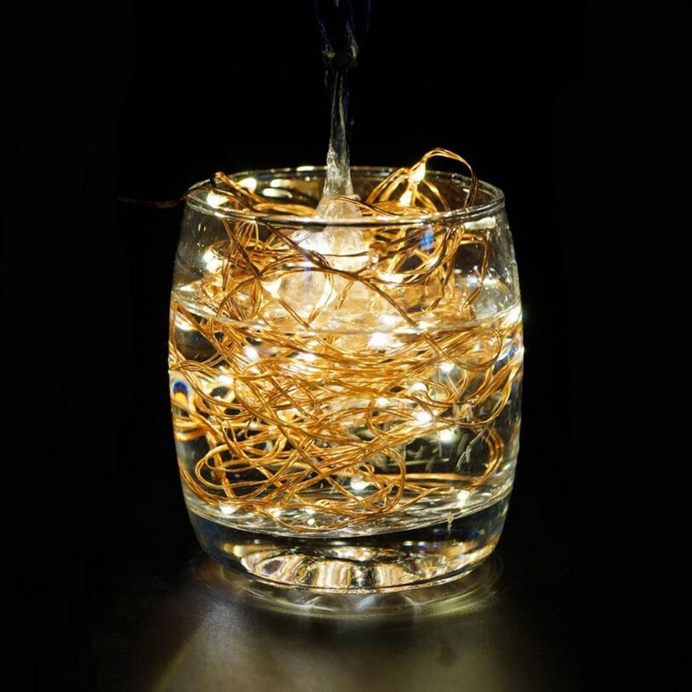 YKSH Indoor & Outdoor Led String Lights, Battery Powered Led Fairy String Lights with Remote and Timer Waterproof Multi Color Changing Light for Patio Parties Wedding Decoration Christmas Tree