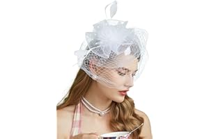 CIZOE Fascinators Hats 20s 50s Hat Pillbox Hat Cocktail Tea Party Headwear with Veil for Girls and Women