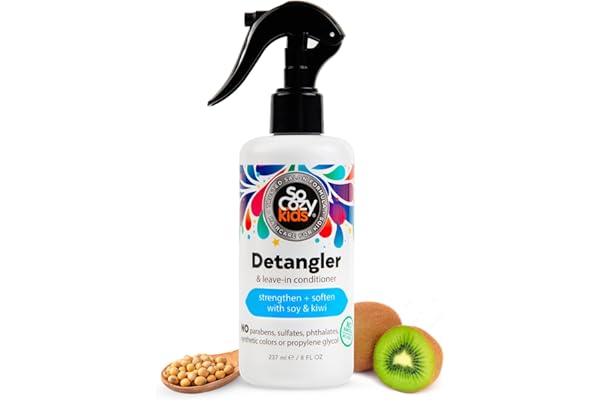 SoCozy Detangler & Leave In Conditioner - Made for kids - Paraben-Free Leave In formula & Detangling for Frizzy Hair (237ml)
