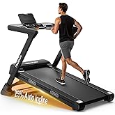 TREAFLOW Treadmills for Home, 25% Auto Incline Folding Treadmill, 3.5HP | Brushless Motor, 10 MPH Performance, Joint-Friendly Cushioning, Easy Handrail Controls, Space-Saving Folding Design