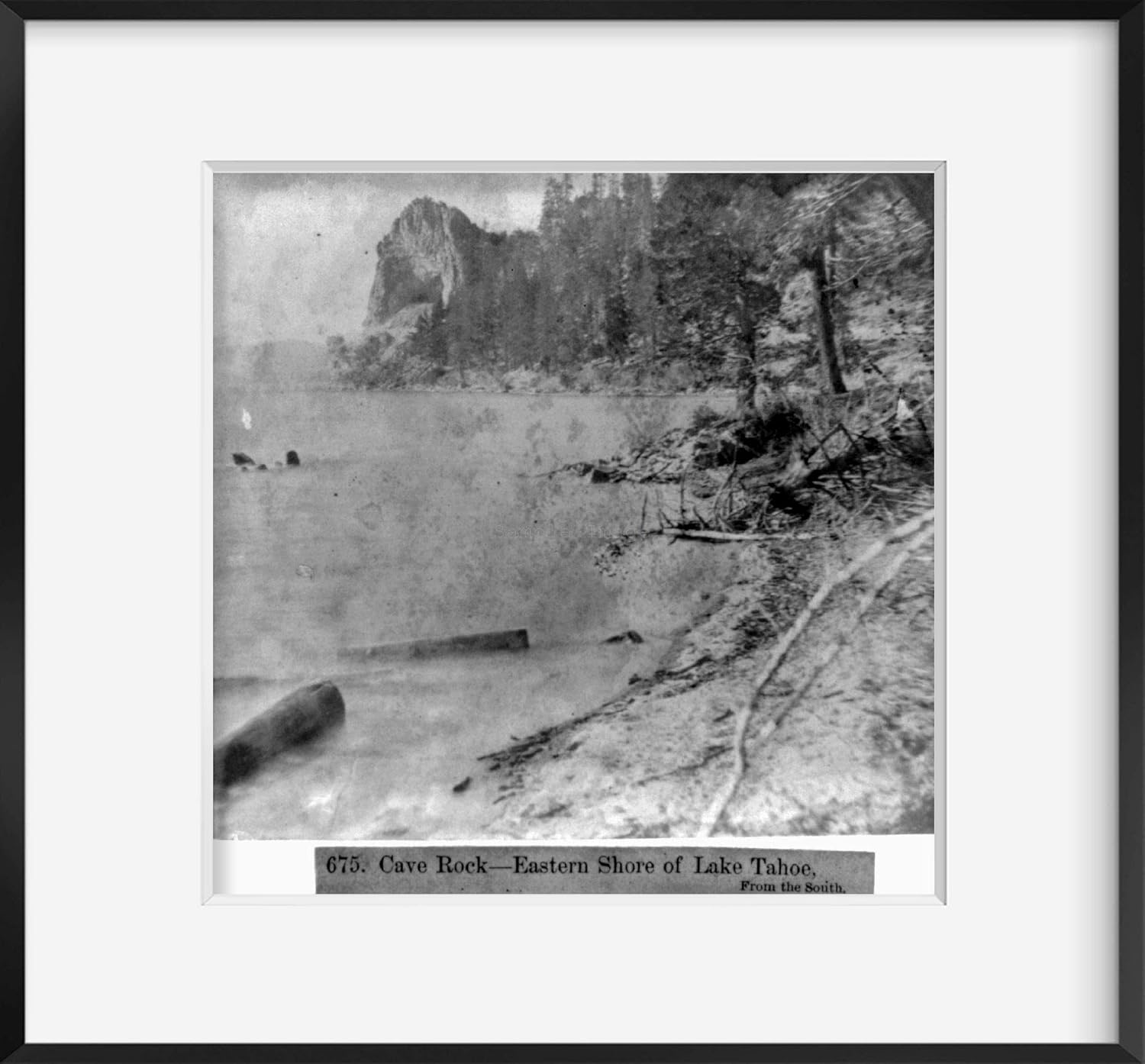 Photographs - INFINITE PHOTOGRAPHS Photo: Cave Rock,Eastern Shore of Lake Tahoe,from The South,Sierra Nevada,1866